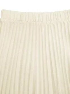 Ensemble deux pièces jupe longue abricot élégante à boutons et col carré sans manches