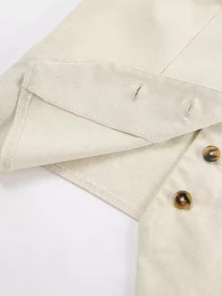 Ensemble deux pièces kaki décontracté au quotidien pantalon sans manches à col en V