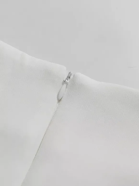 Ensemble jupe et blazer orné de perles pour femme - Ensemble deux pièces sexy asymétrique à découpes - Idéal pour une soirée printanière 2026