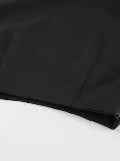 Ensemble élégant 2 pièces pour femme - Top tube péplum vintage et jupe midi fendue sur le côté - Tenue chic pour les fêtes d'été 2026