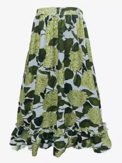 Ensemble maillot de bain une pièce à volants et jupe longue à imprimé floral épaules dénudées 2026