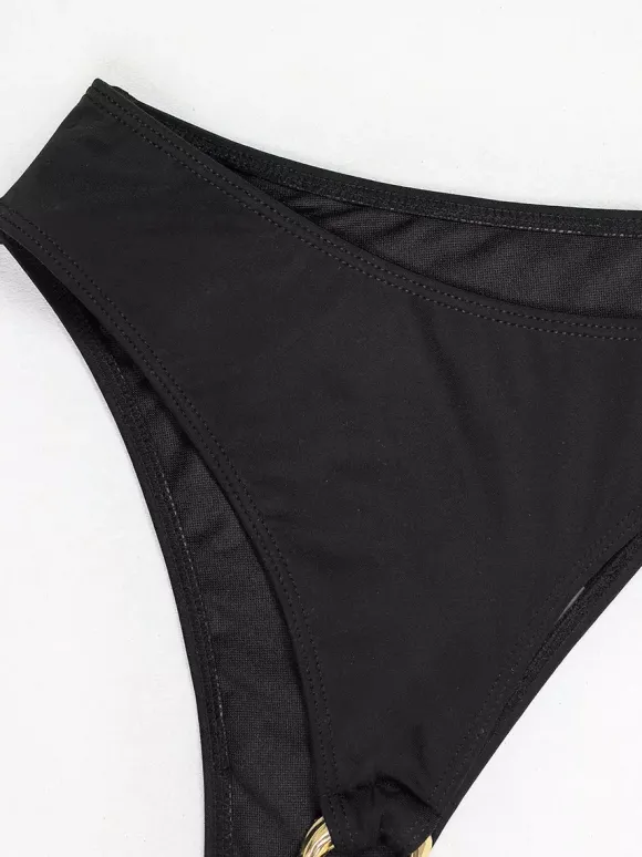 Ensemble maillot de bain et cache-maillot blanc sexy en dentelle à 艙illets jupe longue sans manches et soutien-gorge dos nageur.