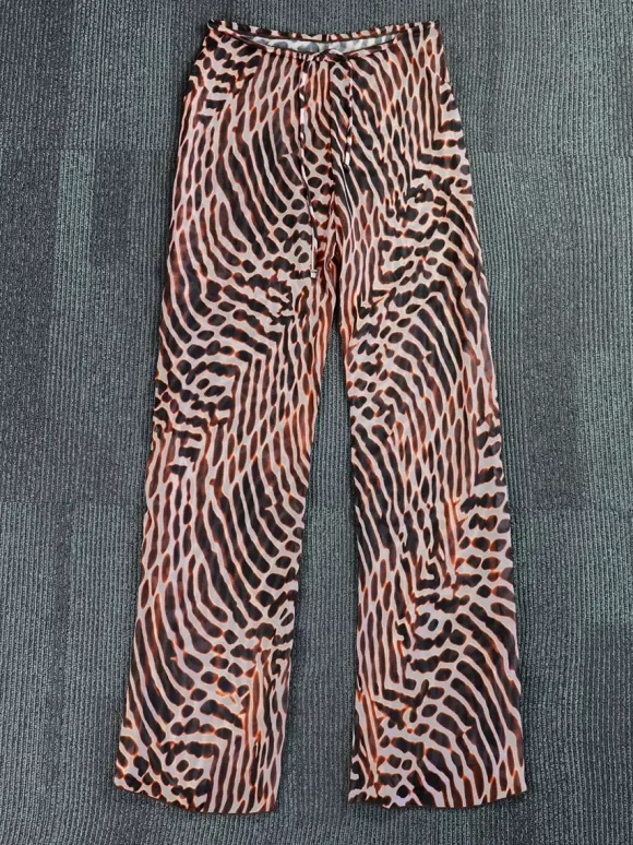 Ensemble maillot de bain léopard sexy à bretelles décolleté pantalon sans manches soutien-gorge dos nu