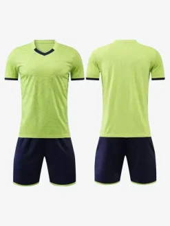 Ensemble Maillot De Football Respirant Homme Sport Flocage Personnalisé Vert
