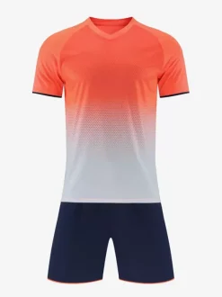 Ensemble Maillot De Football Respirant Homme Sport Flocage Personnalisé Bleu Blanc