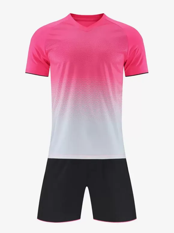 Ensemble Maillot De Football Respirant Homme Sport Flocage Personnalisé Bleu Blanc