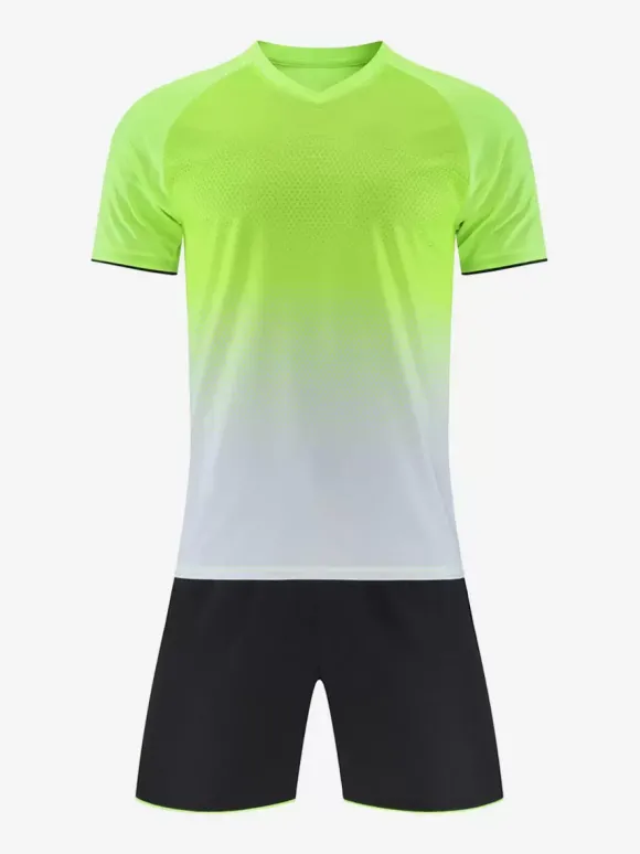 Ensemble Maillot De Football Respirant Homme Sport Flocage Personnalisé Bleu Blanc
