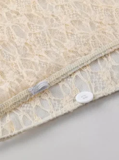 Ensemble maillots de bain et paréos abricot chic à volants bretelles et col sans manches