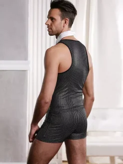 Ensemble pantalon et haut sexy pour serveur jeu de rôle tenue de boîte de nuit