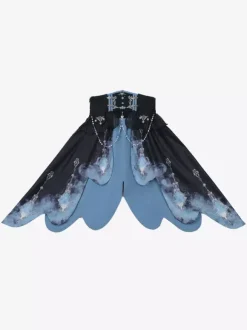 Ensemble Prince Lolita robe sans manches cape à manches longues et jupe à traîne amovible ensemble trois pièces élégant costume de chevalier Ouji Lolita