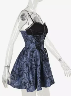 Ensemble robe nuisette et blouse en dentelle à motif floral style gothique lolita costume d'  cosplay