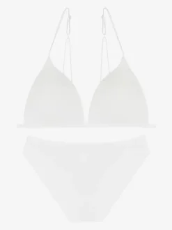 Ensemble soutien-gorge et culotte bordeaux découpés deux pièces