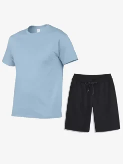 Ensemble Sport Décontracté T-Shirt Manches Courtes Short Confortable Homme