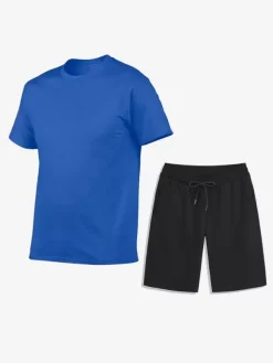 Ensemble Sport Décontracté T-Shirt Manches Courtes Short Confortable Homme