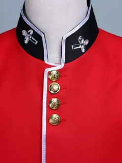 Ensemble Vintage rouge Royal manches longues chapeau en Fiber de Polyester Costumes rétro pour hommes