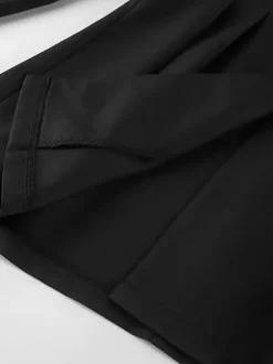 Ensemble blazer sablier pour femme active - Noir moderne plissé à taille cintrée - Tailleur printemps 2026