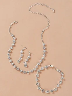 Ensemble de bijoux de mariage 3 pièces Cadeau de Saint Valentin