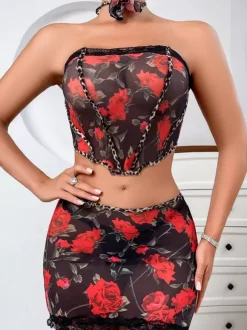 Ensemble de lingerie sexy 2 pièces soutien-gorge et culotte pour adulte noir