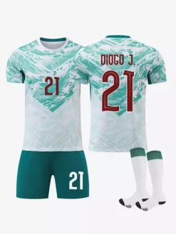 Ensemble de 3 maillots extérieurs de l'équipe nationale 2026 : Ronaldo n° 7 et B. Fernandes n° 8