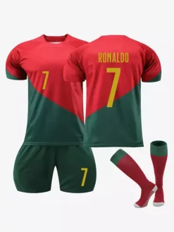 Ensemble de 3 pièces de football domicile Ronaldo Portugal Coupe du Monde 22/23 n° 7