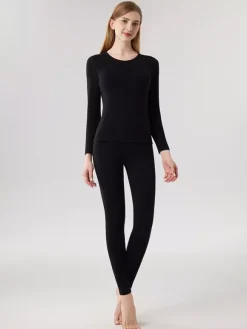 Ensemble de sous-vêtements thermiques skinny chauds en cachemire et lyocell 2026
