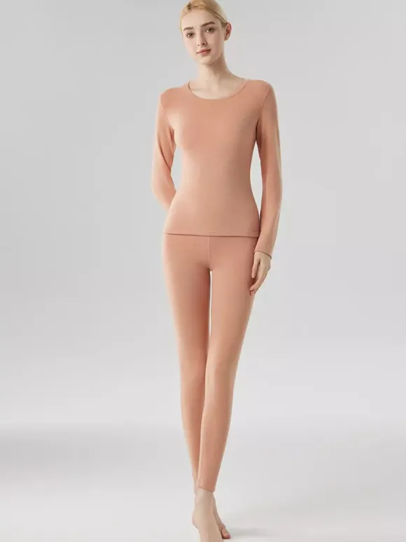 Ensemble de sous-vêtements thermiques skinny chauds en cachemire et lyocell 2026
