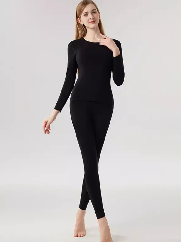 Ensemble de sous-vêtements thermiques skinny chauds en cachemire et lyocell 2026