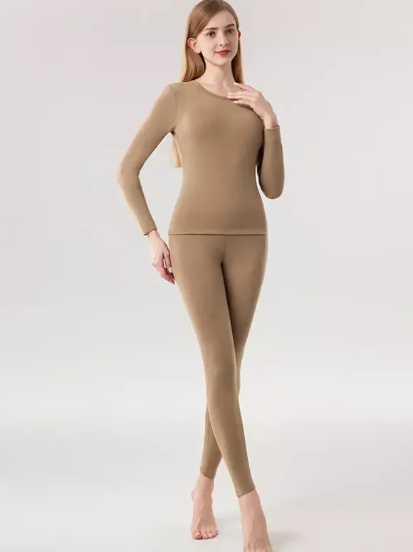 Ensemble de sous-vêtements thermiques skinny chauds en cachemire et lyocell 2026