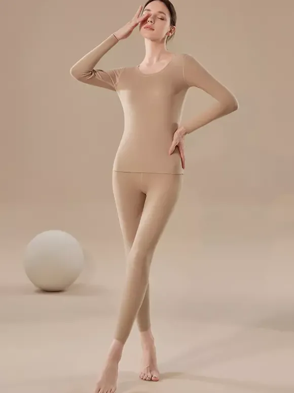 Ensemble de sous-vêtements thermiques skinny chauds en cachemire et lyocell 2026