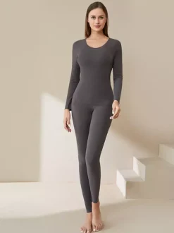 Ensemble de sous-vêtements thermiques longs pour femmes 2026