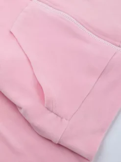 Ensemble de survêtement rose pour femme deux pièces : sweat à capuche court zippé tendance et pantalon droit - Vêtement d'intérieur printemps 2026 en velours style années 2000