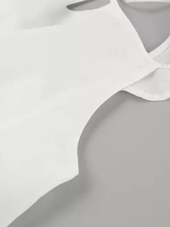 Ensemble deux pièces blanc de soirée en coton à bretelles sans manches pantalon décontracté