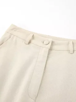 Ensemble deux pièces d'été pour femme haut asymétrique et pantalon droit 2026