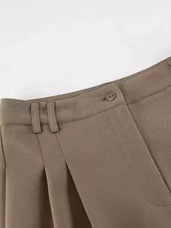 Ensemble deux pièces d'été pour femme haut asymétrique et pantalon droit 2026