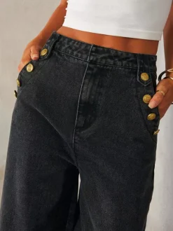 Ensemble deux pièces en denim gilet boutonné et jean droit tenue d'été pour femme 2026