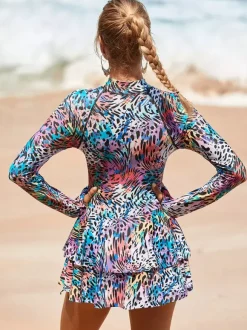 Ensemble deux pièces à jupe et manches longues anti-UV