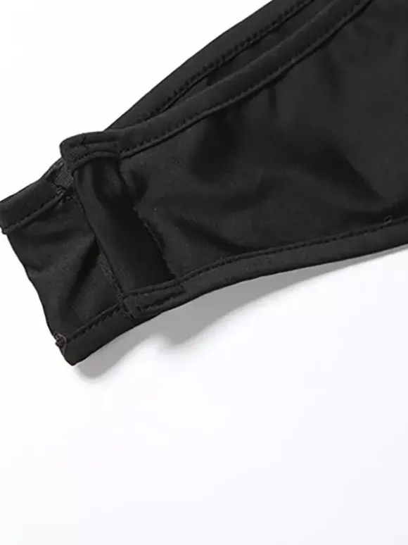 Ensemble deux pièces noir sexy pour femme - Body dos nu à col montant et jupe longue - Soirée d'été 2026