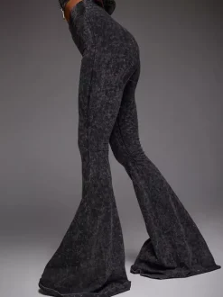 Ensemble deux pièces pour filles sexy haut court zippé à col montant et pantalon évasé tenue printemps 2026
