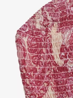 Ensemble deux pièces rose imprimé floral décontracté pour les vacances jupe sans manches
