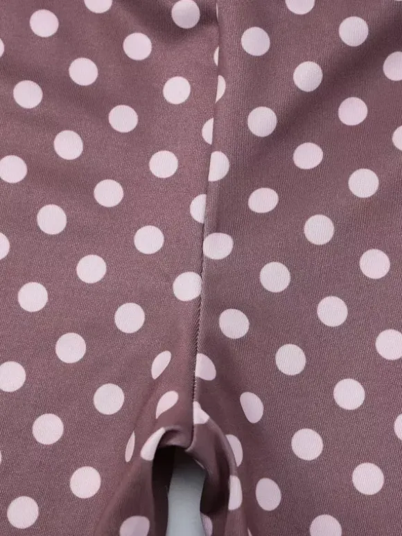 Ensemble deux pièces rouge à pois décontracté au quotidien bretelles col sans manches pantalon chic
