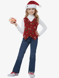Ensemble Déguisement Vêtements Elfe De Cosplay De Noël Enfants