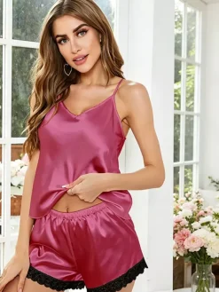 Ensemble en polyester à col en V pour la maison