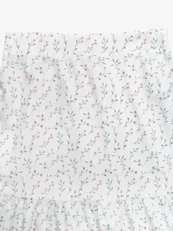 Ensemble jupe et jupe blanches décontractées en viscose élégantes et sans manches pour l'été.