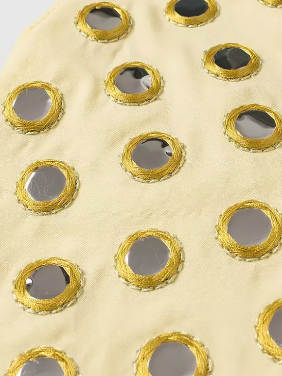Ensemble jupe 2 pièces jaune élégante à bretelles et col plissé sans manches