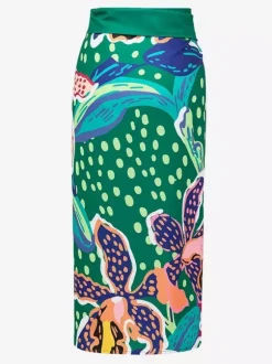 Ensemble maillot de bain et cache-maillot vert sexy à lacets et dos nu imprimé floral