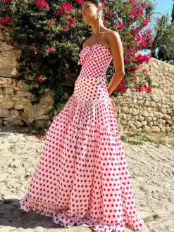 Ensemble maillot de bain une pièce et jupe longue à motif c艙ur pour l'été 2026