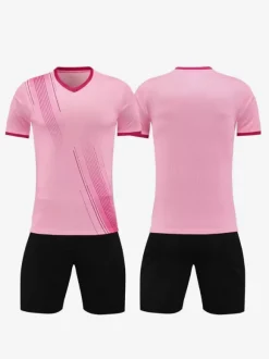 Ensemble Maillot De Football Respirant Homme Sport Flocage Personnalisé Vert Noir