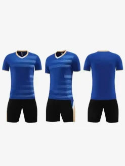 Ensemble Maillot De Football Respirant Homme Sport Flocage Personnalisé Violet