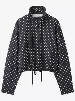 Ensemble 2 pièces à pois pour femme - Veste courte décontractée et short - Collection streetwear printemps 2026
