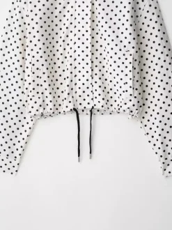 Ensemble 2 pièces à pois pour femme - Veste courte décontractée et short - Collection streetwear printemps 2026